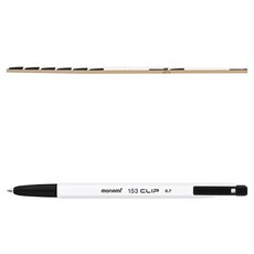 monAmi 153 夾式原子筆 0.7mm, 黑色的, 24個