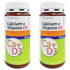 Sanct Bernhard 草本聖伯納德 鈣 + 維生素D3, 1.31g, 150顆, 2罐