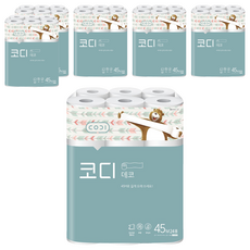 CODI 雙層印花捲筒衛生紙，45M 超長設計, 24捲, 6袋