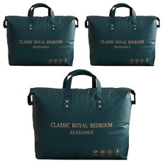 a&r 加厚防塵棉被套收納袋 小款70*45cm-深綠 節省空間, 深綠, 3個