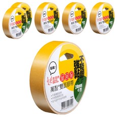 DEER BRAND 鹿頭牌 萬粘雙面膠帶, 一次撕除不殘膠, 布材黏著固定佳, 居家、辦公室、戶外必備物品, 6個, DSS7B