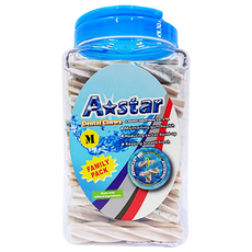 A star 亮白螺旋五星棒, 維持牙齦健康, 減少牙垢堆積, 保持口氣清新, 1.9kg, 1桶