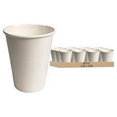 盒作社 90口徑空白紙杯 400ml, 20包, 50個