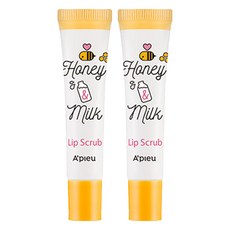 A'pieu 蜂蜜牛奶唇部去角質霜, 2條, 牛奶香氣
