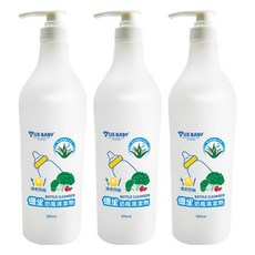 US baby 優生 奶瓶清潔劑, 椰子油精粹, 蘆薈護手成分, 西柚香氛, 500ml, 3瓶