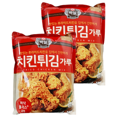 CJ BEKSUL 白雪 炸雞粉 適合製作酥脆炸雞 道地韓式風味, 1kg, 2包