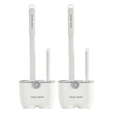 FAmILyLIFE 生活 3D無死角矽膠馬桶刷 A-094-G, 魔力灰, 2個