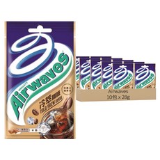 Airwaves 超涼無糖口香糖 冷萃咖啡口味, 28g, 10包