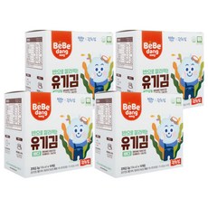 BeBe dang 寶寶低鹽海苔 低鈉 紫菜無經酸處理 小包裝 不沾手設計, 20g, 4盒