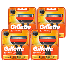 Gillette 吉列 Fusion系列 電動刮鬍刀替換刀頭 4個1盒, 4個裝, 4盒
