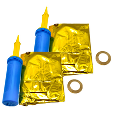 嫁給我氣球 附打氣筒 + 絲帶 16吋, 金色, 2組