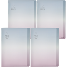 KOKUYO 國譽 Pastel Cookie Sora 30孔U罫 A4 活頁夾40枚, 綠粉, 4個
