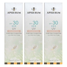 APISERUM 愛比森 淨透無暇隔離粉底乳 SPF30 UV 防曬, 單色, 3條