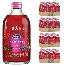 AQUAGEN 蔓越莓葡萄海洋深層氣泡飲, 330ml, 36瓶