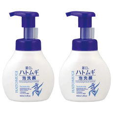 KUMANO 熊野油脂 麗白薏仁透亮水嫩潔面泡 保濕洗面乳 160ml, 2瓶
