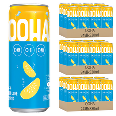 OOHA 氣泡飲 零糖零卡零脂 柚子海鹽口味, 330ml, 72罐
