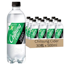 Chilsung Cider 零卡汽水, 500ml, 30瓶