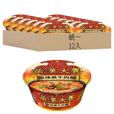 統一 滿漢大餐 麻辣鍋牛肉麵 204g, 12入