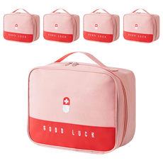 小麥購物 多功能藥品收納包 L2113 大號 粉色, 5個