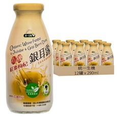 [箱裝]統一生機 有機紅棗枸杞銀耳露, 290ml, 12罐