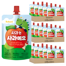 ibobomi 100%天然蘋果汁, 無糖無水，純粹享受, 方便攜帶，開蓋即喝, 100ml, 30包