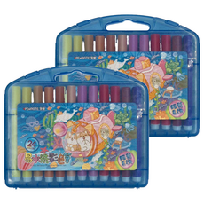 PENROTE 筆樂 柴語錄 24色 易水洗 彩色筆, 藍色, 2盒