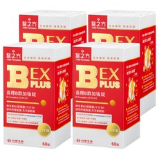 台塑生醫 MD Formula 醫之方 長釋B群EX PLUS加強錠 促進代謝 增強體力, 60顆, 600mg, 600ml, 4罐
