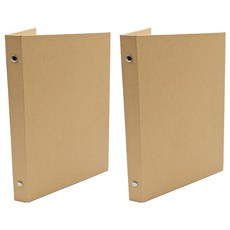 A5牛皮細版孔夾 20孔, 2本, 棕色