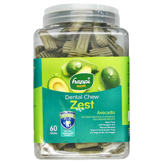 happi SKIPPI DOGGY 纖嚼 無榖健齒棒 M 60支, 酪梨口味, 1.5kg, 1罐