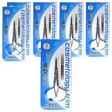 手牌美容直剪 不鏽鋼指甲剪刀 鋒利耐用 人體工學設計 輕鬆修剪指甲 居家旅行必備, 6入, TC-1011