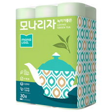 mona lisa. 綠茶三層捲筒衛生紙 Set 30捲, 25m, 1袋