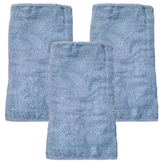 LIFE 來福牌 HS0526 簡單素色毛巾 33 x 76cm 柔軟親膚 吸水速乾, 灰藍, 3條