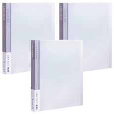 Lan CHYn 連勤牌文具 PP 果凍色系60入資料簿 LC-60JL-W, 透白, 3本