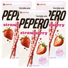 LOTTE 樂天 PEPERO草莓脆粒餅乾棒 酥脆口感 獨立包裝 草莓控必備, 32g, 3盒