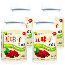 good Life 得意人生 五味子芝麻素膠囊, 60顆, 36g, 4罐