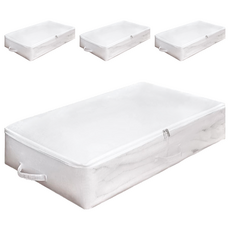 小麥購物 床底收納箱 205g, C545 白色, 4個