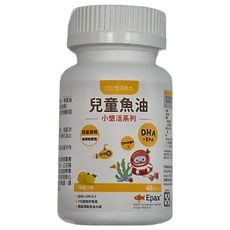 悠活原力 小悠活系列 兒童魚油咀嚼軟膠囊, 940mg, 45顆, 1罐