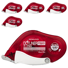 KOKUYO 國譽 好黏便利貼雙面膠帶 強力型 10mm x 10m, 5個, 單一顏色