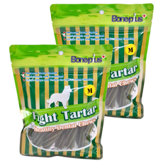 Boneplus 超效螺旋六星雙頭潔牙骨 100g 2包 M號 狗零食 狗點心