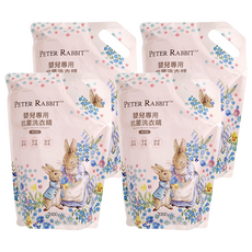 奇哥 比得兔嬰兒專用抗菌洗衣精補充包，高效蛋白酵素，七種草本成分，日本專利技術, 2L, 4包