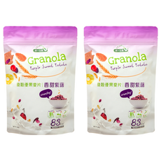 統一生機 脆穀優果麥片 香甜紫藷, 240g, 2包