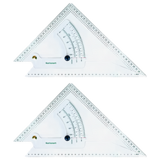 Nationart 方眼勾配定規 10吋 25cm, T05-S10, 2支