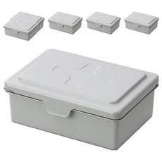 inomata 掀蓋式濕紙收納盒 日本原裝進口 好拿取 適合物品收納, 灰色, 6個