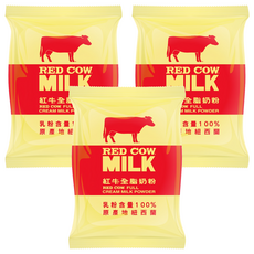 RED COW 紅牛 超濃全脂奶粉, 1kg, 3包
