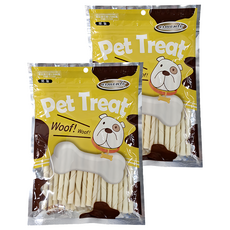 armonto 阿曼特 A star 天然潔牙牛皮卷 150g 2包 狗狗潔牙骨 耐咬零食, 牛奶