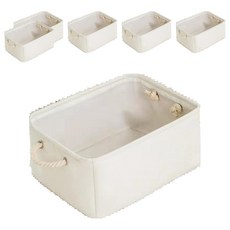 YBHOME 旅行家居布草多功能收納籃, 白色, 6個