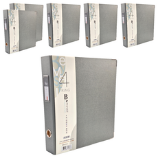 JOY STAR Be Myself 時尚新彩4孔資料夾 大孔徑, 星銀灰, 6個