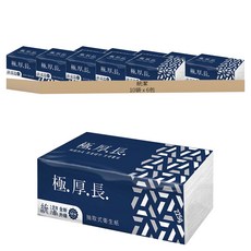 統潔 極度厚長抽取式衛生紙 2層, 6包, 10袋