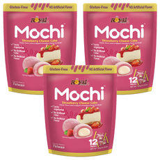 ROYAL FAMILY 皇族 草莓乳酪蛋糕風味麻糬, 3個, 180g