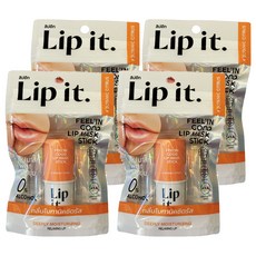 Lipit Feel’inGood 晚安唇膜棒 5.5g 02 草本柑橘 深層滋養 保濕修護 零酒精 晚間唇部護理, 4支